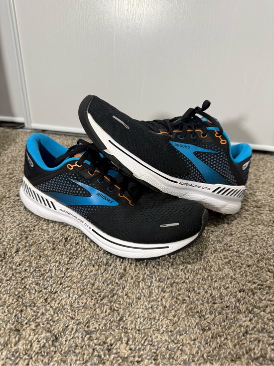 Brooks Other - Brooks Men’s Adrenaline 22 GTS Running Shoes - Black with Blue and Orange